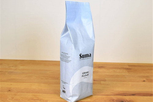 New packaging for Suma Gram Flour - Chickpea Flour - from the Steenbergs UK online shop for vegan food.