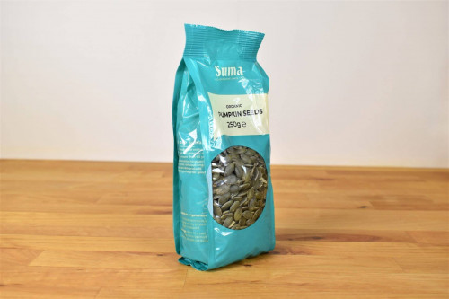 Suma Organic Pumpkin Seeds 250g available from Steenbergs UK online shop for organic food.
