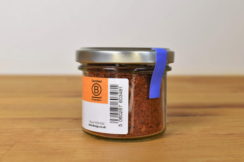 Buy Steenbergs Aleppo chilli flakes or pul biber from the Sustainable Spice Shop.