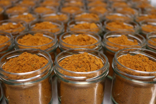 Steenbergs Organic Vegetable  Curry Spice mix is blended and packed at the Steenbergs UK spice factory.