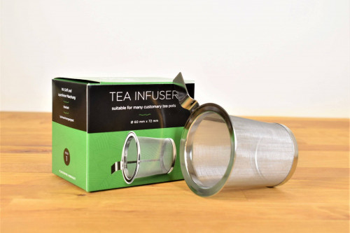 Stainless steel Tea Infuser from the Steenbergs UK online shop for loose leaf tea, herbal teas and tea infusers.