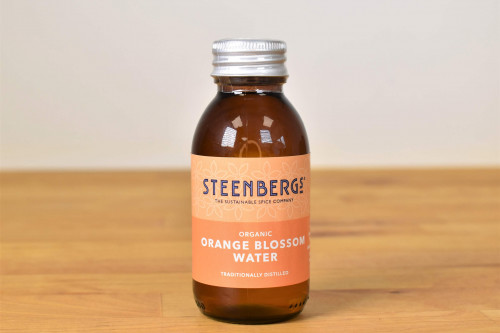 Steenbergs Organic Orange Flower Water 100ml, glass bottle from the Steenbergs UK organic baking ingredients shop.