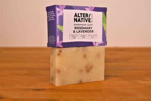 Suma Rosemary and Lavender Handmade soap available from the Steenbergs UK online shop for ethical, vegan and ecofriendly products