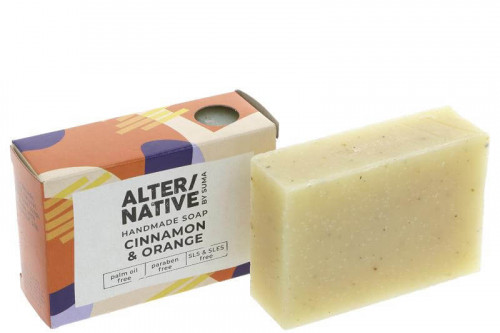 Alternative by Suma Handmade Soap - Cinnamon and Orange, from the Steenbergs UK online shop for vegan and natural cleaning.