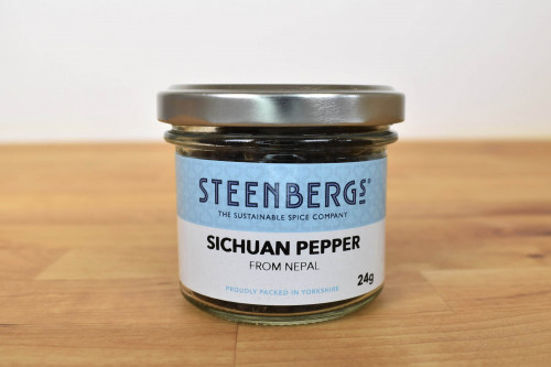 Steenbergs Sichuan Peppercorns in Glass Jar from the Steenbergs UK online spice shop.