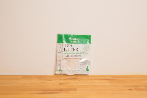 Agatha Bester One Cotton Tea filter / tea bag  - reusable - available from the Steenbergs UK online tea shop for loose leaf teas and herbal infustions.
