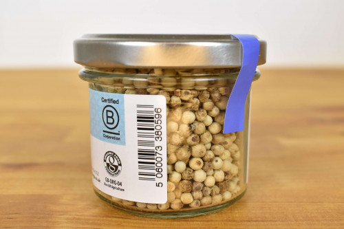 Steenbergs organic white peppercorns are part of The Sustainable Spice range which is also B-Corp certified.