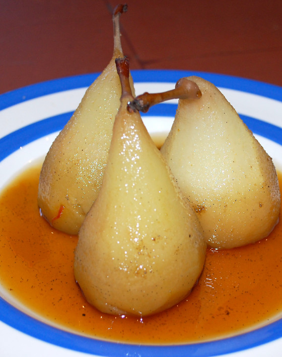 Vanilla And Saffron Pears Recipe