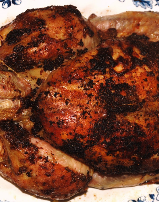 Flaming Roast Chicken Recipe