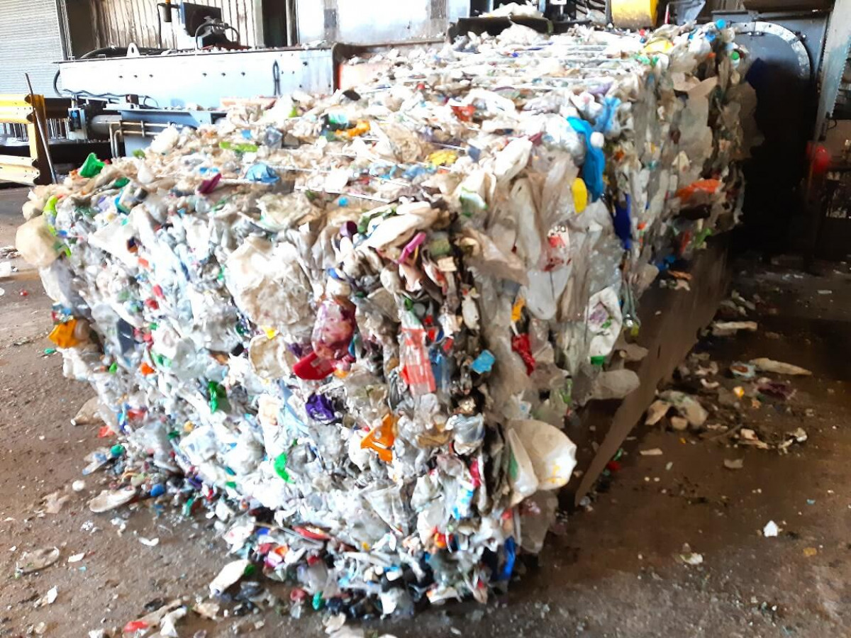 Plastic (Mainly Bottles) Baled To Dispatch To Recyclers Plastic (Mainly Bottles) Baled To Dispatch To Recyclers