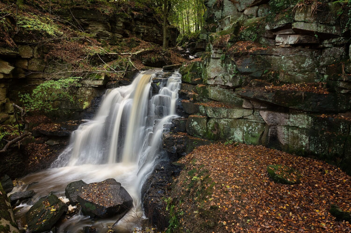 Wharnley Burn Waterfall On The River Derwent Wharnley Burn Waterfall On The River Derwent