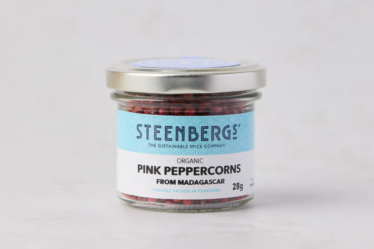 Top View Of The Organic Dried Pink Peppercorns Stock Photo - Alamy