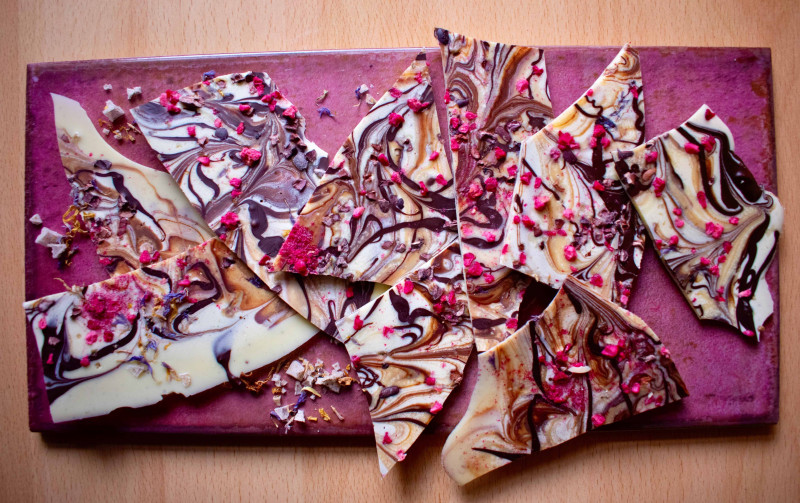 Niki's Marbled Chocolate Shards Recipe